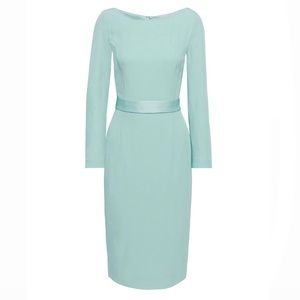 GOAT Joyce satin-trimmed crepe dress